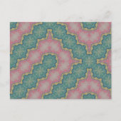 Briefkaart Roze Groen Ontwerp Abstract (Voorkant)