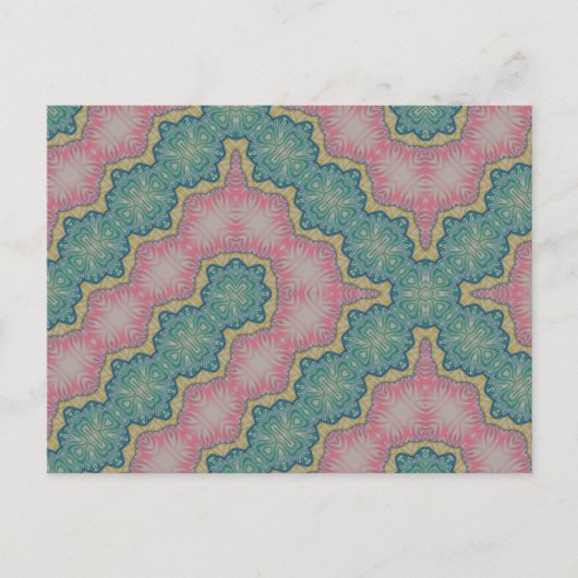 Briefkaart Roze Groen Ontwerp Abstract (Voorkant)