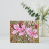 Briefkaart - Roze Guara (Staand voorkant)