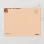Briefkaart Roze marmer Dragon (Achterkant)