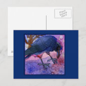 Briefkaart Roze Sky Crow (Voorkant / Achterkant)