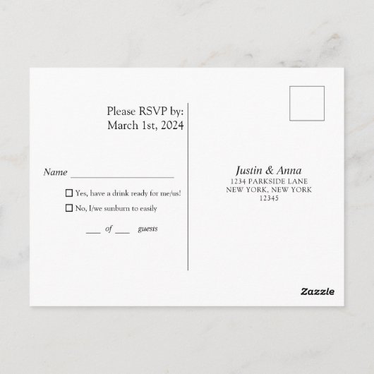 BRIEFKAART RSVP (Achterkant)