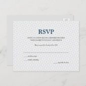 BRIEFKAART RSVP | Fijne patroon bar/bat mitswa (Voorkant / Achterkant)