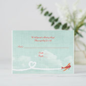 Briefkaart RSVP Love is in Air (Staand voorkant)