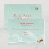 Briefkaart RSVP Love is in Air (Voorkant / Achterkant)