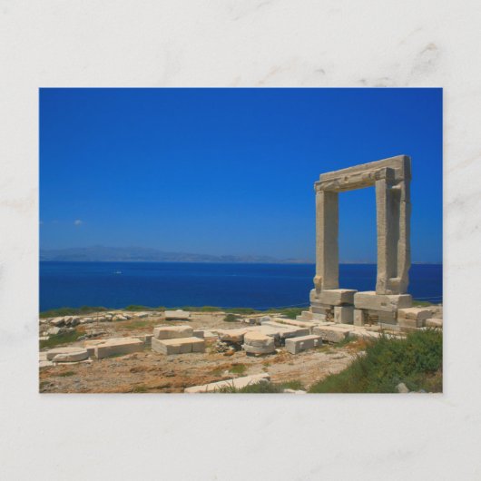 Briefkaart Ruins uit de Apollo-tempel op Naxos (Voorkant)