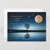 Briefkaart Rumi - Als je de maan wilt (Voorkant / Achterkant)