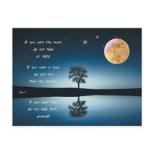 Briefkaart Rumi - Als je de maan wilt