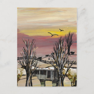 Briefkaart rundvee-land