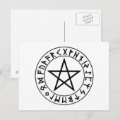 briefkaart Rune Pentacle (Voorkant / Achterkant)