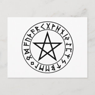 briefkaart Rune Pentacle
