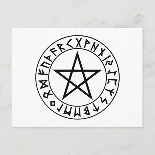 briefkaart Rune Pentacle (Voorkant)