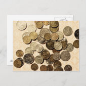 Briefkaart Russische munten (Voorkant / Achterkant)