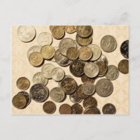 Briefkaart Russische munten