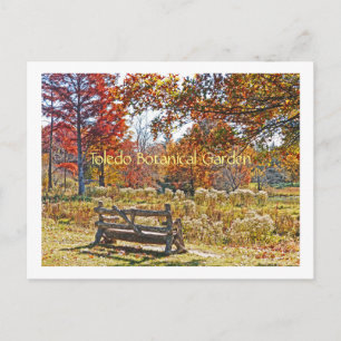 briefkaart/RUSTIEKE BANK TE MIDDEN VAN HERFST KLEU Briefkaart