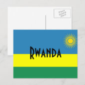 Briefkaart Rwanda-vlag (Voorkant / Achterkant)