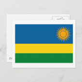 Briefkaart Rwanda-vlag (Voorkant / Achterkant)