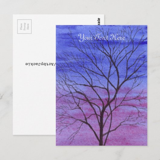 Briefkaart 's avonds (Voorkant / Achterkant)