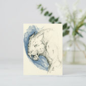 Briefkaart Saber Tooth Tiger (Staand voorkant)