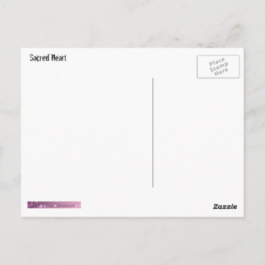  Briefkaart Sacred Heart (Achterkant)