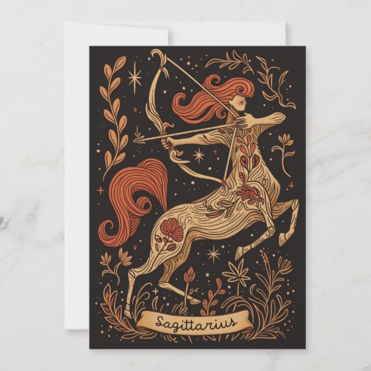 Briefkaart - Sagittarius Celestial Zodiac Art (Voorkant)