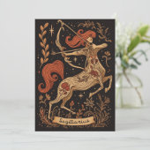 Briefkaart - Sagittarius Celestial Zodiac Art (Staand voorkant)