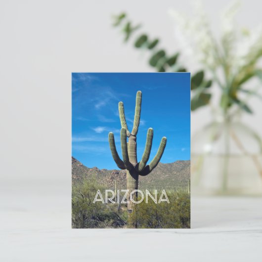 Briefkaart Saguaro Cactus (Staand voorkant)
