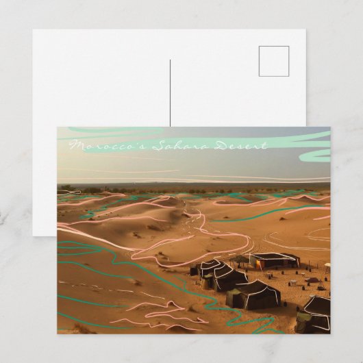 Briefkaart Sahara (Voorkant / Achterkant)