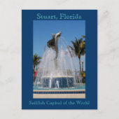 Briefkaart Sailfish Water Fountain Stuart, Florida (Voorkant)