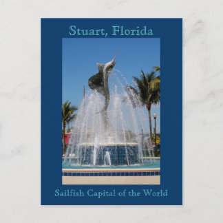 Briefkaart Sailfish Water Fountain Stuart, Florida