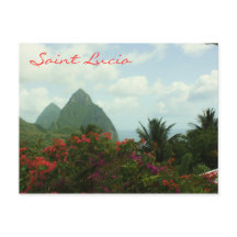Briefkaart Saint Lucia Pitons