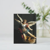 Briefkaart Saint Michael & Prayer Angel (Staand voorkant)