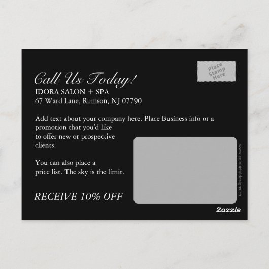  Briefkaart Salon en Spa Flyer (Achterkant)