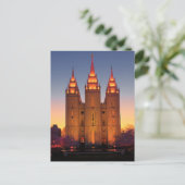 Briefkaart Salt Lake Temple in Dusk (Staand voorkant)