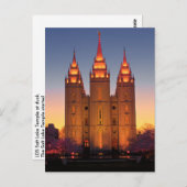 Briefkaart Salt Lake Temple in Dusk (Voorkant / Achterkant)