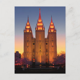 Briefkaart Salt Lake Temple in Dusk