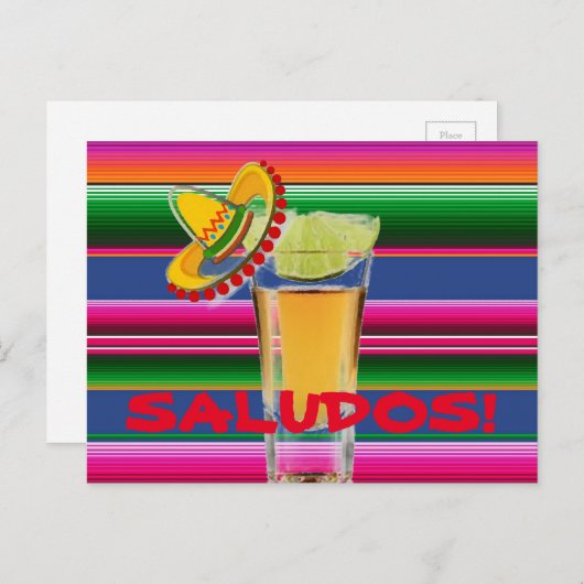 Briefkaart Saludos (Voorkant / Achterkant)