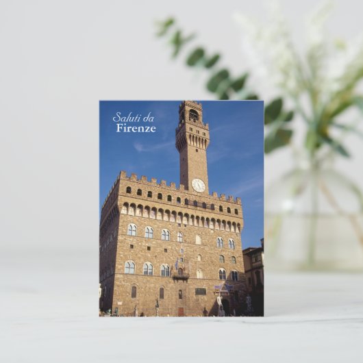 briefkaart "Saluti da Firenze" (Staand voorkant)