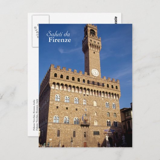 briefkaart "Saluti da Firenze" (Voorkant / Achterkant)
