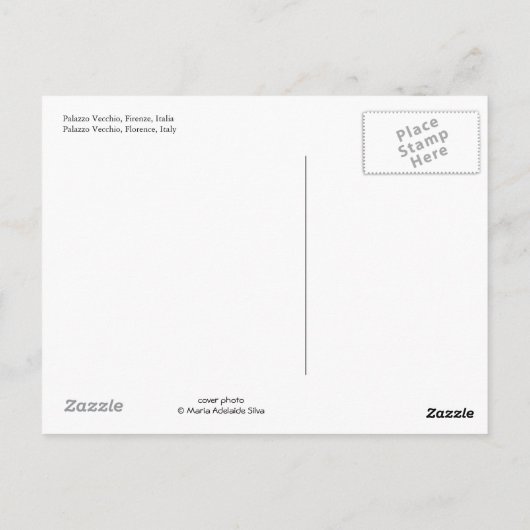 briefkaart "Saluti da Firenze" (Achterkant)