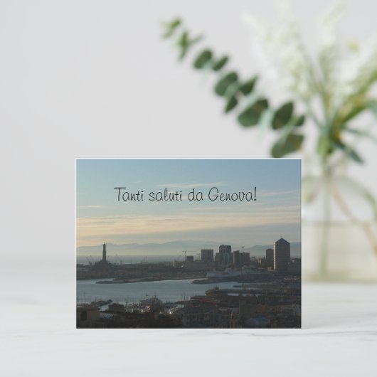 Briefkaart - Saluti da Genova (Staand voorkant)