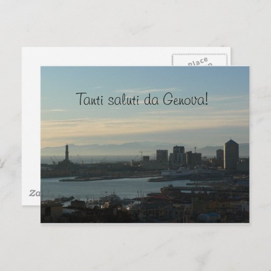Briefkaart - Saluti da Genova (Voorkant / Achterkant)