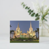 Briefkaart: San Diego LDS Temple Evening afbeeldin Briefkaart (Staand voorkant)