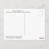 Briefkaart: San Diego LDS Temple Evening afbeeldin Briefkaart (Achterkant)