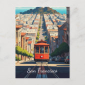 Briefkaart San Francisco Cable Car (Voorkant)