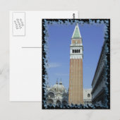 Briefkaart San Marco Square-toren (Voorkant / Achterkant)