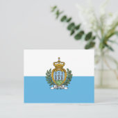Briefkaart San Marino-vlag (Staand voorkant)