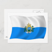 Briefkaart San Marino-vlag (Voorkant / Achterkant)