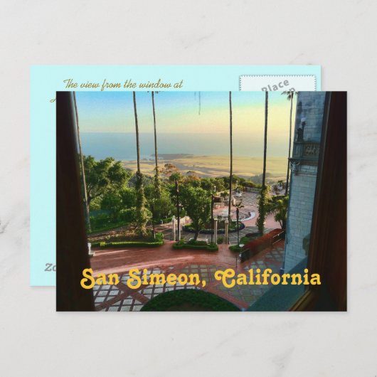 Briefkaart San Simeon Ocean Uitzicht (Voorkant / Achterkant)
