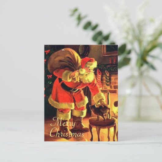 Briefkaart Santa Claus (Staand voorkant)